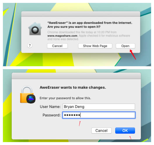 activate AweEraser for Mac