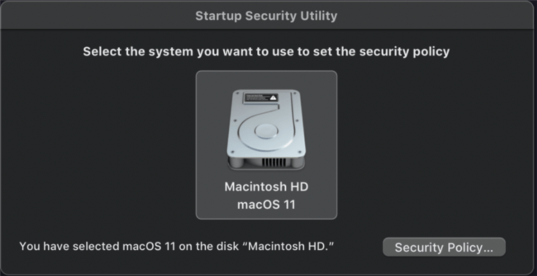 Load System Extension to Recover Lost Data from Apple Silicon Chip Mac