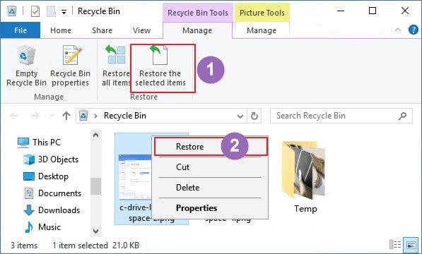 recover deleted files