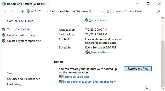 recover deleted files