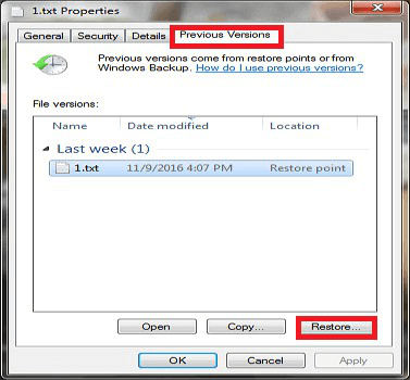 recover deleted files