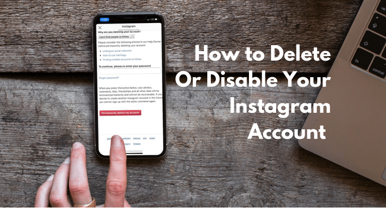 Delete Instagram Account On iPhone