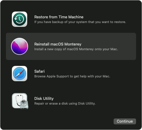 Erase Mac’s startup disk