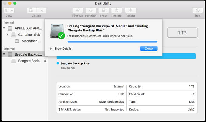 Format and Erase Seagate Backup Plus Portable Drive on Mac