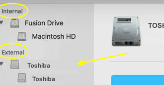 Erase Toshiba External Hard Drive on Mac