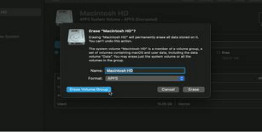 Erase M1 chip Mac
