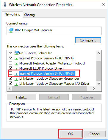 fix can't connect to network