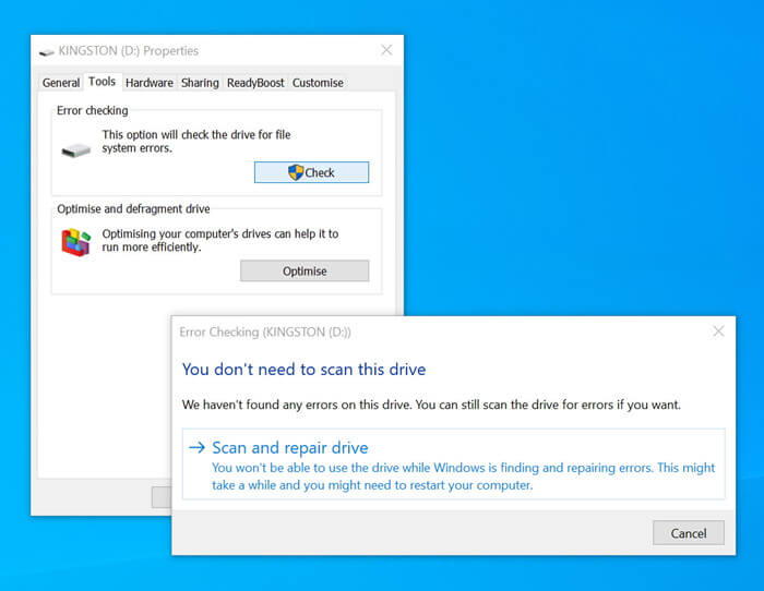fix RAW USB flash drive