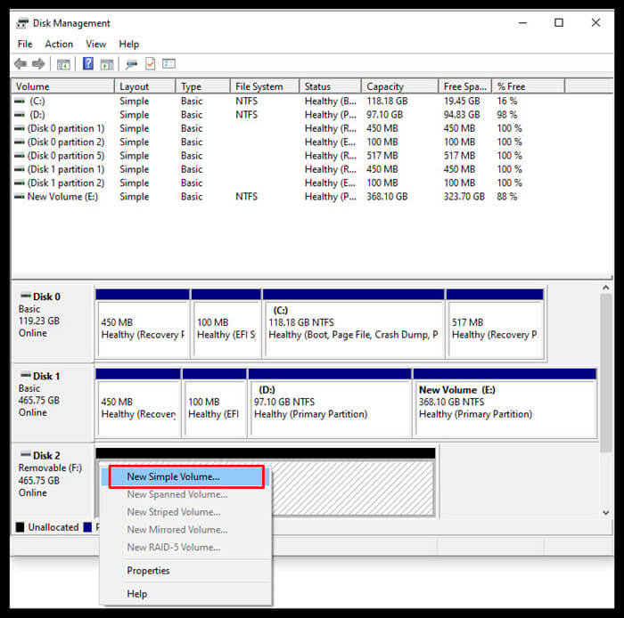fix external hard drive not showing up issue