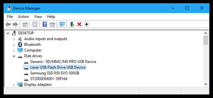 Fix USB flash drive