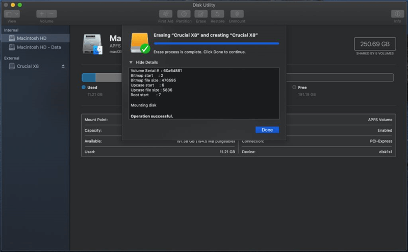 format Crucial X10 Pro Portable SSD