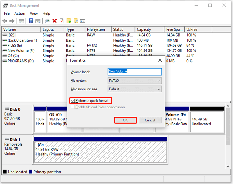 Convert RAW to FAT32
