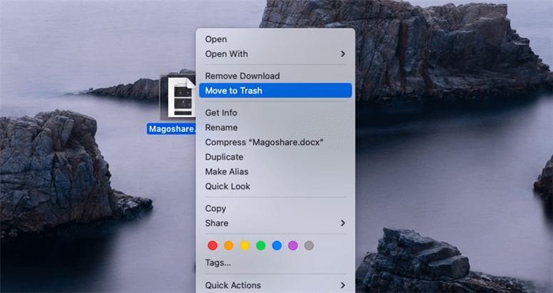 delete files on Mac