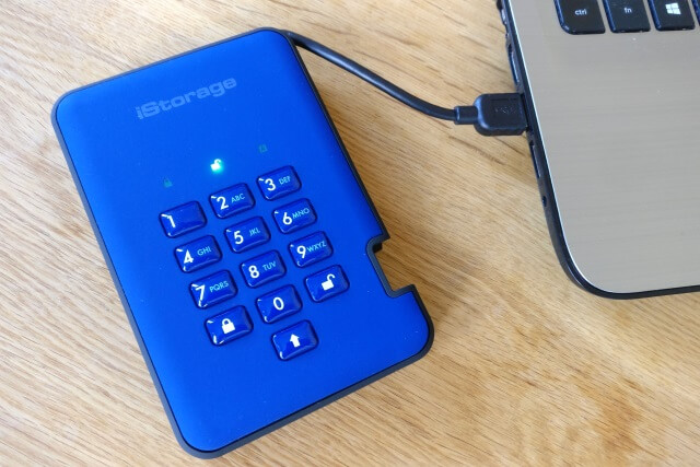 wipe iStorage external hard drive