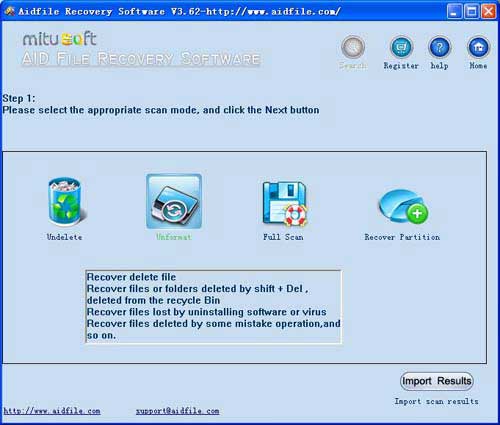 Aidfile recovery alternative