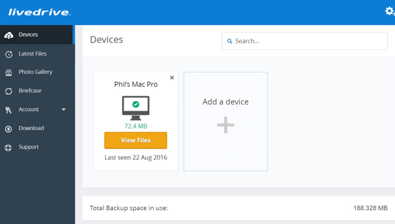 System Backup Software LiveDrive