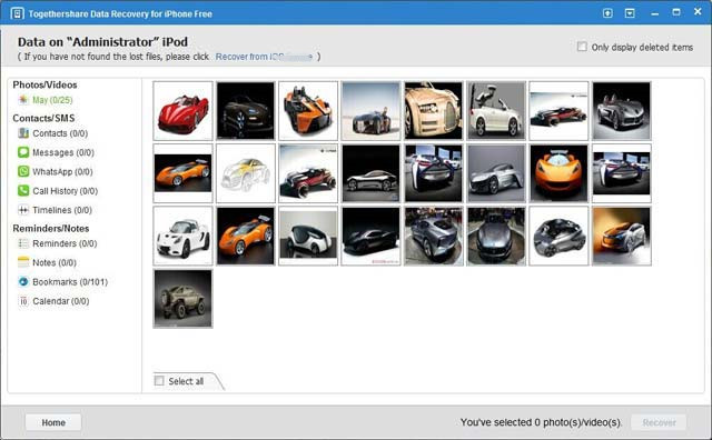 iPhone data recovery software for Windows
