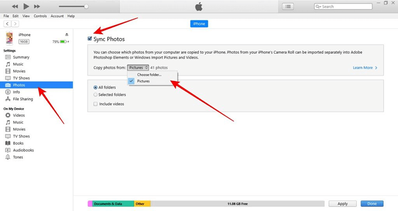 Transfer Data between Windows 11 PC and iPhone