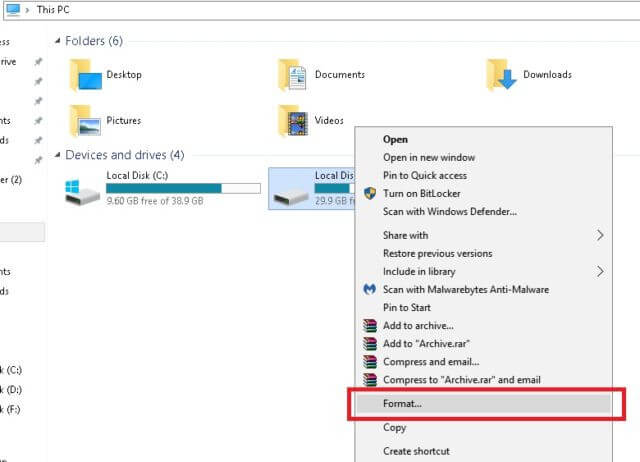 Convert RAW to NTFS