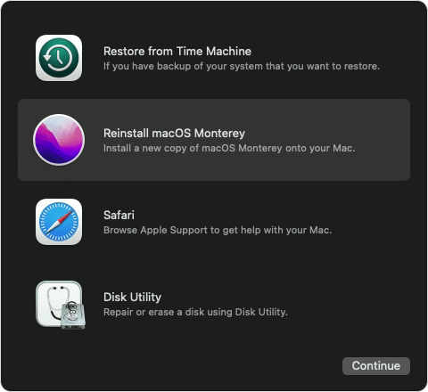 Reinstall macOS Monterey on Apple Silicon Chip Mac