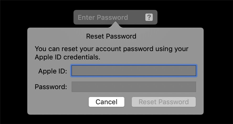 reset Mac login password