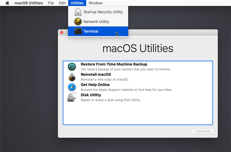 reset Mac login password