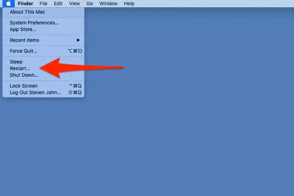 restart a Mac