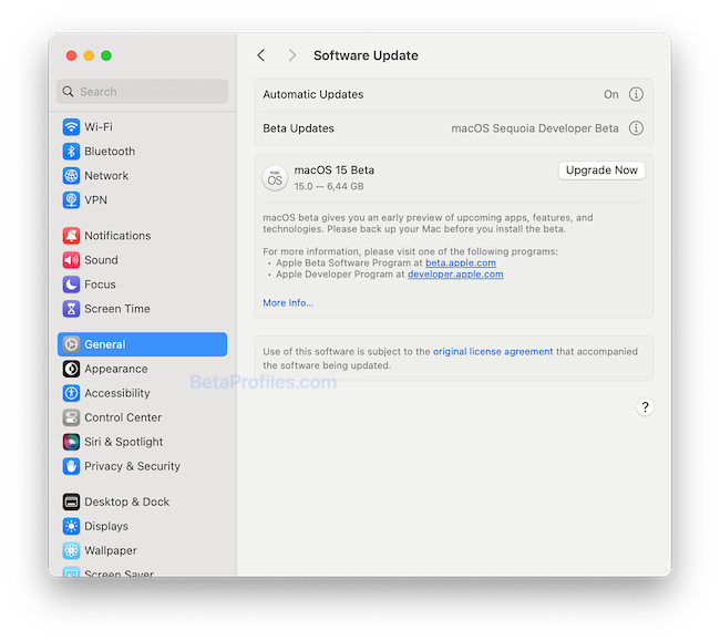 how to install macOS Sequoia Beta