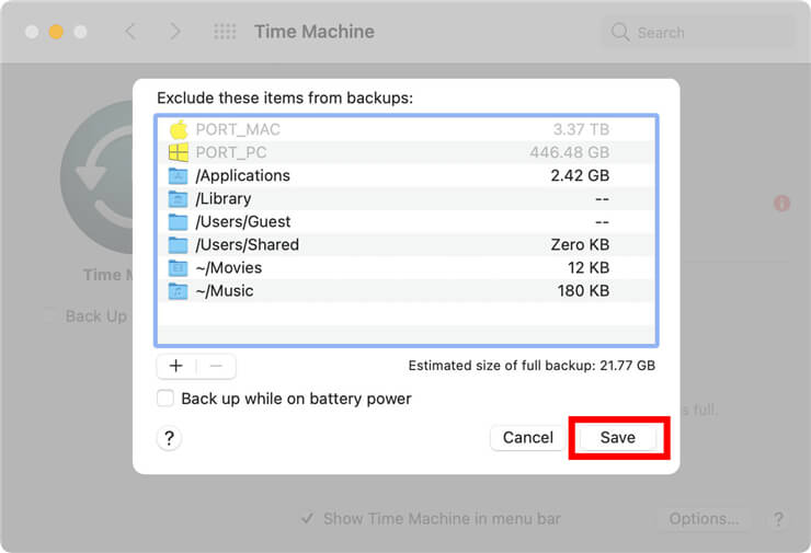 backup a Mac with a Time Machine
