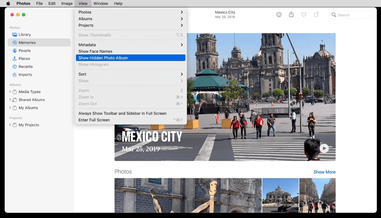 Hide Photos on Mac