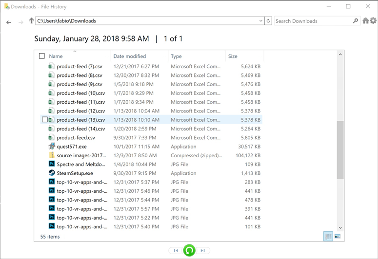 Time Machine for Windows