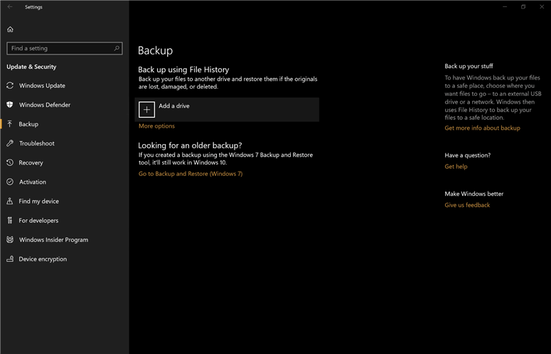 Time Machine for Windows