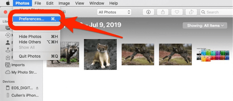 transfer photos from iPhone to Mac