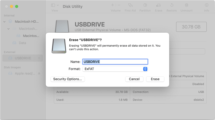 format SSD on Mac
