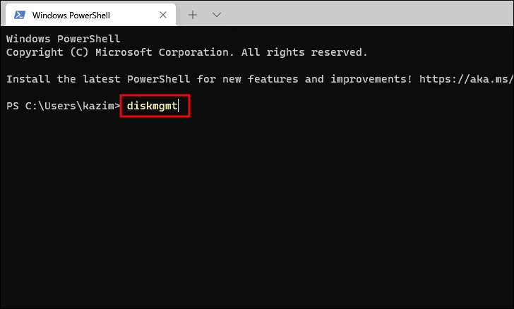open disk management on Windows 11