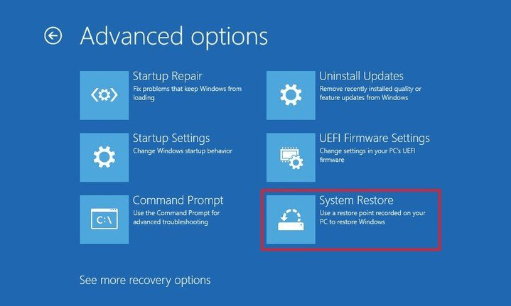 Windows 11 system restore