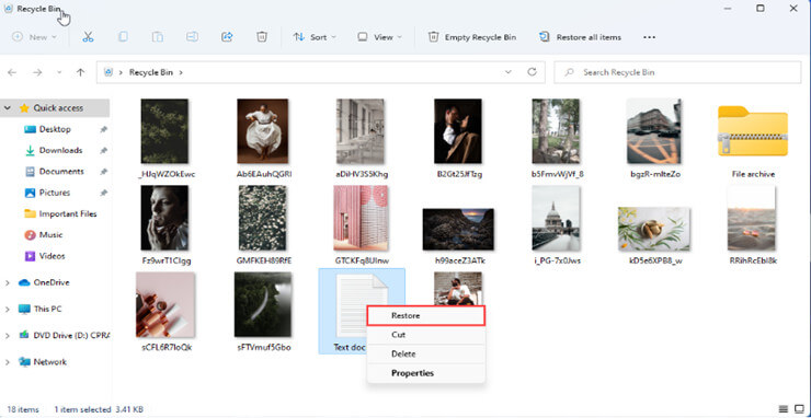 recover deleted files