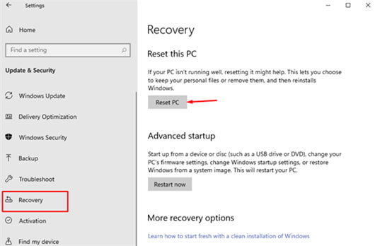 reset Windows 11
