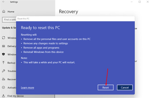 reset Windows 11