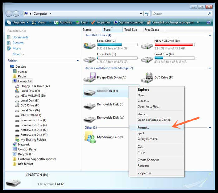 Format WD Elements external hard drive