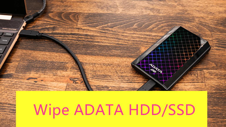 Wipe ADATA HDD/SSD