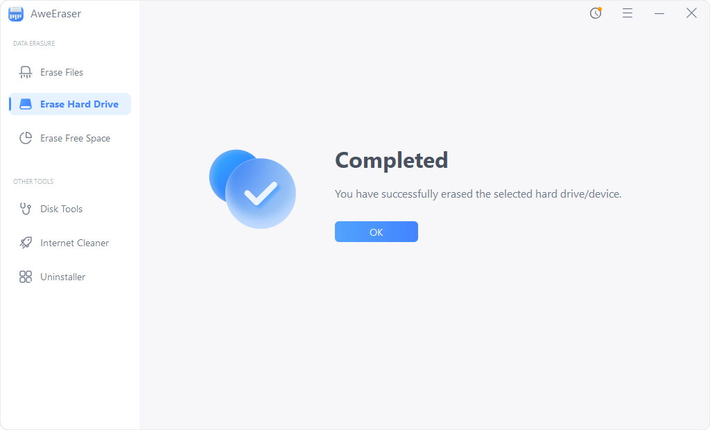 wipe hard drive with data eraser