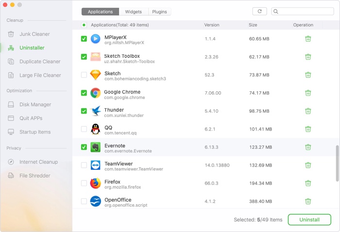 AweCleaner user guide