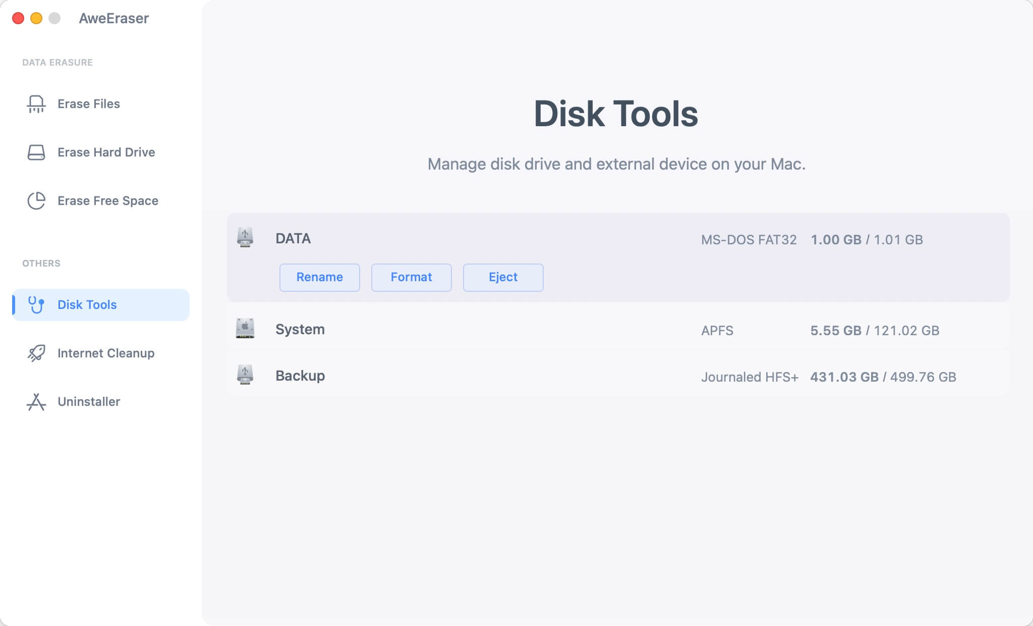 Mac data eraser user guide
