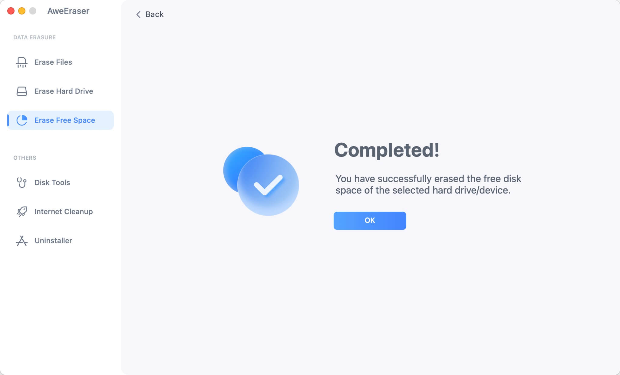 wipe free space on macOS Ventura