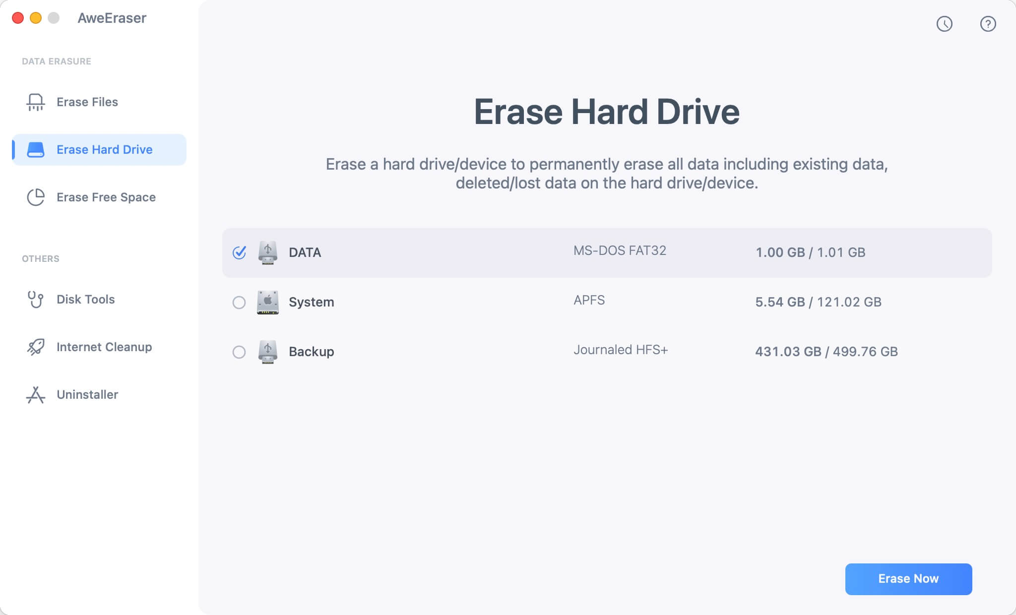 Erase Hard Drive