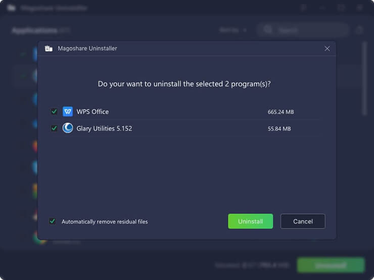 uninstall programs with Magoshare Free Uninstaller